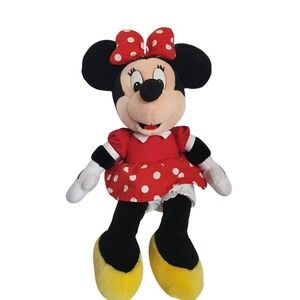 Disney Mouseketoys Minnie‎ Mouse 17" Plastic Eyes Felt Eyelashes Plush Vintage